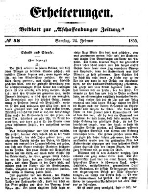 Erheiterungen (Aschaffenburger Zeitung) Samstag 24. Februar 1855