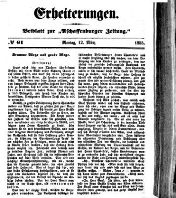 Erheiterungen (Aschaffenburger Zeitung) Montag 12. März 1855