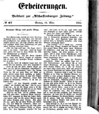 Erheiterungen (Aschaffenburger Zeitung) Montag 19. März 1855