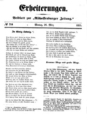 Erheiterungen (Aschaffenburger Zeitung) Montag 26. März 1855