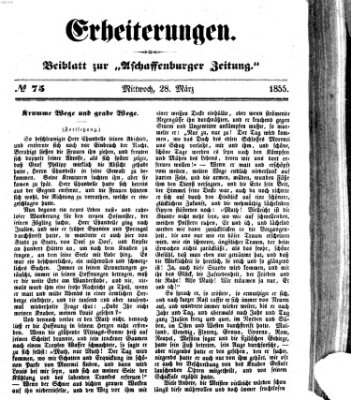 Erheiterungen (Aschaffenburger Zeitung) Mittwoch 28. März 1855