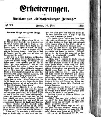 Erheiterungen (Aschaffenburger Zeitung) Freitag 30. März 1855