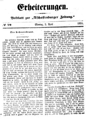 Erheiterungen (Aschaffenburger Zeitung) Montag 2. April 1855