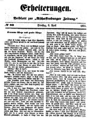 Erheiterungen (Aschaffenburger Zeitung) Dienstag 3. April 1855