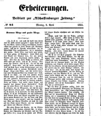 Erheiterungen (Aschaffenburger Zeitung) Montag 9. April 1855