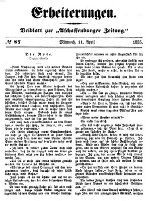 Erheiterungen (Aschaffenburger Zeitung) Mittwoch 11. April 1855