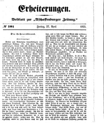 Erheiterungen (Aschaffenburger Zeitung) Freitag 27. April 1855