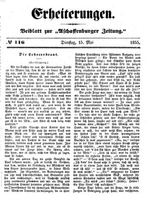 Erheiterungen (Aschaffenburger Zeitung) Dienstag 15. Mai 1855