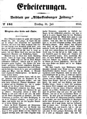 Erheiterungen (Aschaffenburger Zeitung) Dienstag 31. Juli 1855