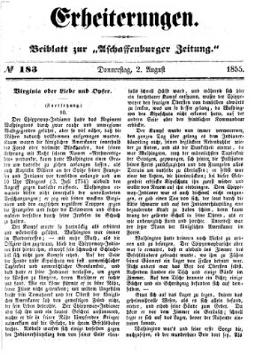 Erheiterungen (Aschaffenburger Zeitung) Donnerstag 2. August 1855