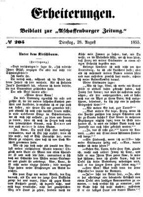 Erheiterungen (Aschaffenburger Zeitung) Dienstag 28. August 1855