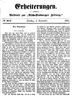 Erheiterungen (Aschaffenburger Zeitung) Dienstag 4. September 1855