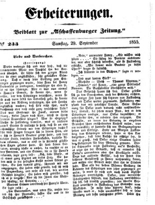 Erheiterungen (Aschaffenburger Zeitung) Samstag 29. September 1855