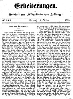 Erheiterungen (Aschaffenburger Zeitung) Mittwoch 10. Oktober 1855