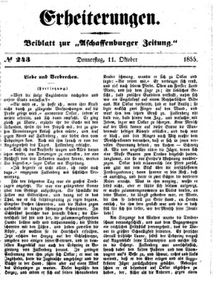 Erheiterungen (Aschaffenburger Zeitung) Donnerstag 11. Oktober 1855