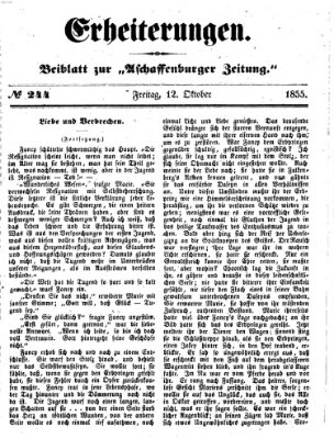 Erheiterungen (Aschaffenburger Zeitung) Freitag 12. Oktober 1855