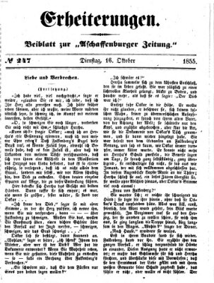 Erheiterungen (Aschaffenburger Zeitung) Dienstag 16. Oktober 1855