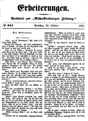 Erheiterungen (Aschaffenburger Zeitung) Samstag 20. Oktober 1855