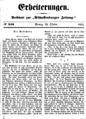 Erheiterungen (Aschaffenburger Zeitung) Montag 29. Oktober 1855