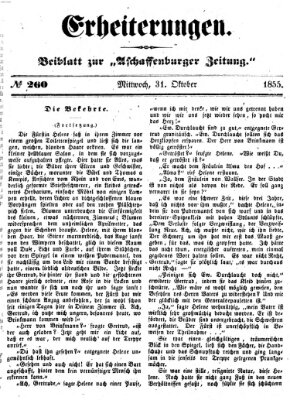 Erheiterungen (Aschaffenburger Zeitung) Mittwoch 31. Oktober 1855