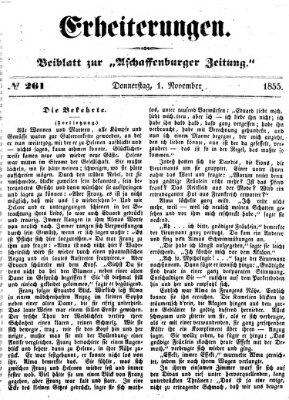 Erheiterungen (Aschaffenburger Zeitung) Donnerstag 1. November 1855