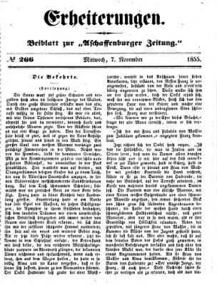 Erheiterungen (Aschaffenburger Zeitung) Mittwoch 7. November 1855