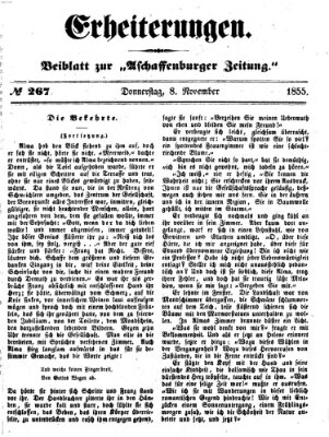 Erheiterungen (Aschaffenburger Zeitung) Donnerstag 8. November 1855