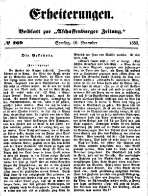 Erheiterungen (Aschaffenburger Zeitung) Samstag 10. November 1855