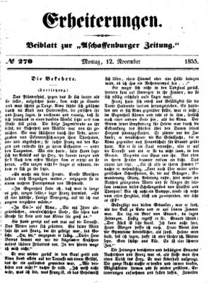 Erheiterungen (Aschaffenburger Zeitung) Montag 12. November 1855