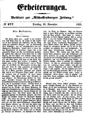 Erheiterungen (Aschaffenburger Zeitung) Dienstag 20. November 1855