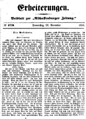 Erheiterungen (Aschaffenburger Zeitung) Donnerstag 22. November 1855