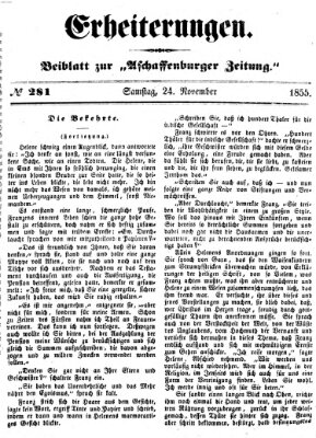 Erheiterungen (Aschaffenburger Zeitung) Samstag 24. November 1855