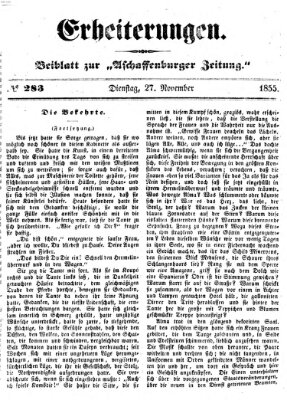 Erheiterungen (Aschaffenburger Zeitung) Dienstag 27. November 1855