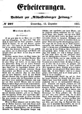 Erheiterungen (Aschaffenburger Zeitung) Donnerstag 13. Dezember 1855