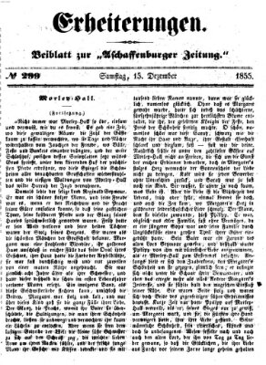 Erheiterungen (Aschaffenburger Zeitung) Samstag 15. Dezember 1855