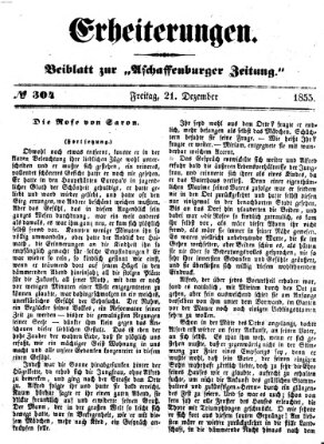 Erheiterungen (Aschaffenburger Zeitung) Freitag 21. Dezember 1855