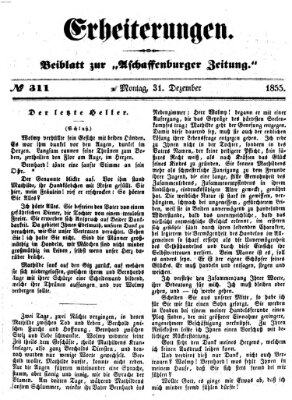 Erheiterungen (Aschaffenburger Zeitung) Montag 31. Dezember 1855