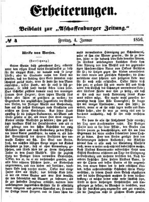 Erheiterungen (Aschaffenburger Zeitung) Freitag 4. Januar 1856