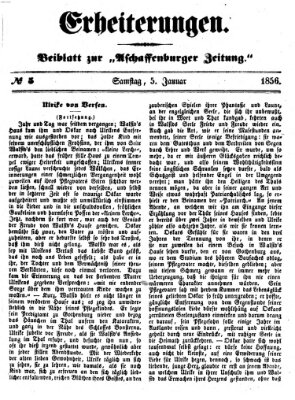 Erheiterungen (Aschaffenburger Zeitung) Samstag 5. Januar 1856