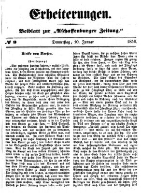 Erheiterungen (Aschaffenburger Zeitung) Donnerstag 10. Januar 1856