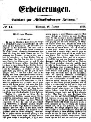 Erheiterungen (Aschaffenburger Zeitung) Mittwoch 16. Januar 1856