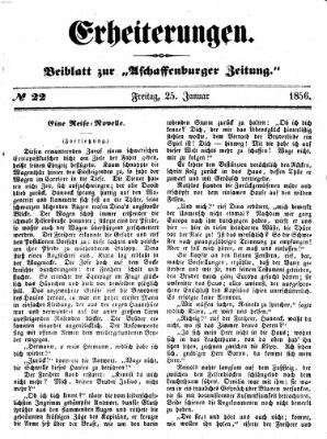 Erheiterungen (Aschaffenburger Zeitung) Freitag 25. Januar 1856