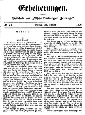 Erheiterungen (Aschaffenburger Zeitung) Montag 28. Januar 1856