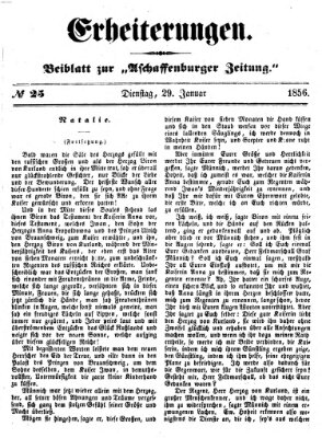 Erheiterungen (Aschaffenburger Zeitung) Dienstag 29. Januar 1856