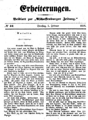 Erheiterungen (Aschaffenburger Zeitung) Dienstag 5. Februar 1856