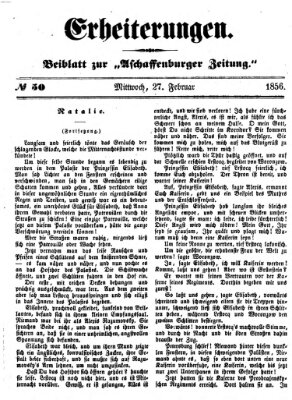 Erheiterungen (Aschaffenburger Zeitung) Mittwoch 27. Februar 1856