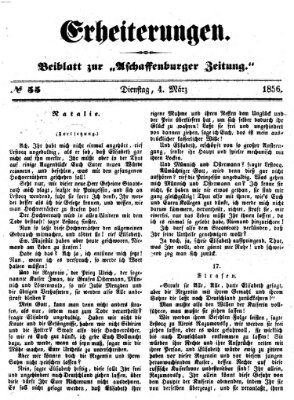 Erheiterungen (Aschaffenburger Zeitung) Dienstag 4. März 1856