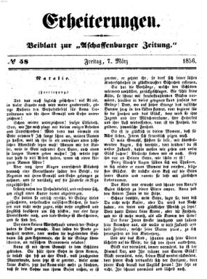 Erheiterungen (Aschaffenburger Zeitung) Freitag 7. März 1856