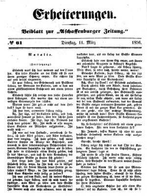 Erheiterungen (Aschaffenburger Zeitung) Dienstag 11. März 1856