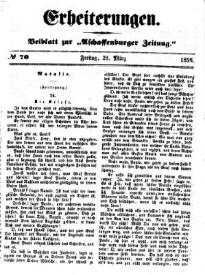 Erheiterungen (Aschaffenburger Zeitung) Freitag 21. März 1856